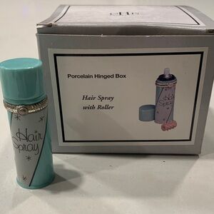 Chic Hair Spray Porcelain Box - Teal